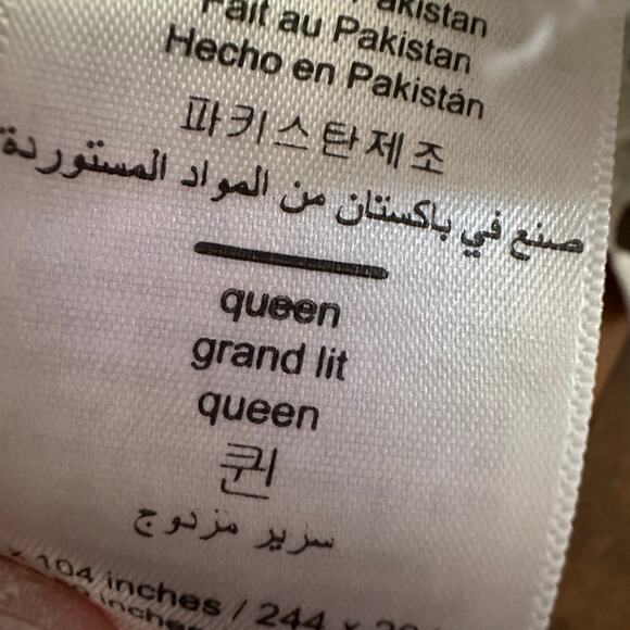 Pottery Barn Kids Chambray Salty Dog Organic Flat Sheet Size Queen Cotton - Picture 3 of 4